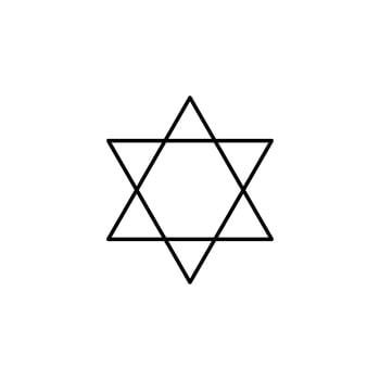 star of David outline vector icon