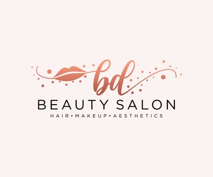 Initial BD feminine logo collections template. handwriting logo of initial signature, wedding, fashion, jewerly, boutique, floral and botanical with creative template for any company or business. vector