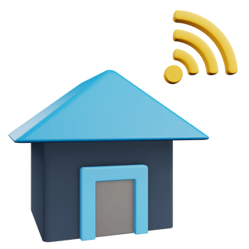 smart home 3d illustration with transparent background png