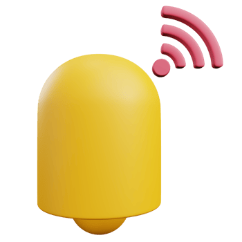 bell 3d illustration with transparent background png
