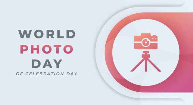 World Photo or Photography Day Celebration Vector Design Illustration for Background, Poster, Banner, Advertising, Greeting Card
