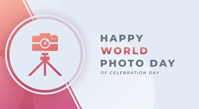 World Photo or Photography Day Celebration Vector Design Illustration for Background, Poster, Banner, Advertising, Greeting Card