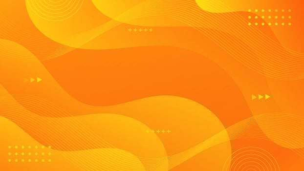 Abstract Gradient Orange Yellow liquid Wave Background vector