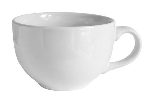 White coffee cup, ceramic cup, isolated on transparent background, one cup png