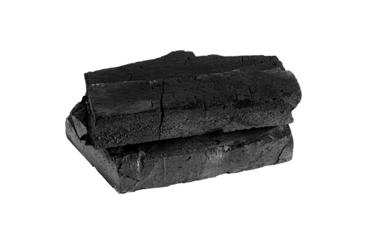 Black charcoal isolated on transparent background.png png