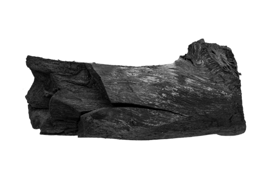 Black charcoal isolated on transparent background.png png