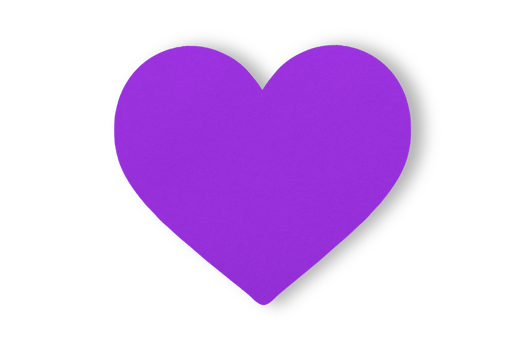 The purple paper is cut into heart shapes isolated on a transparent background. valentine's day festival png