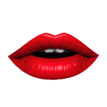 red glossy lips png