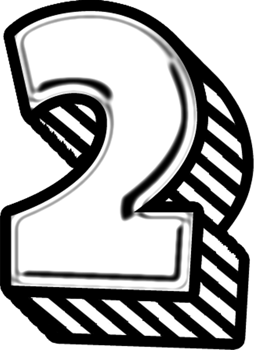 3D Doodle Font Letter 2 png