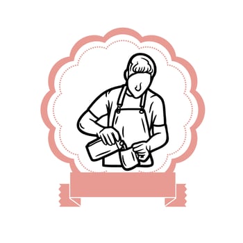 Bartender logo vector design illustration, coffee logos concept