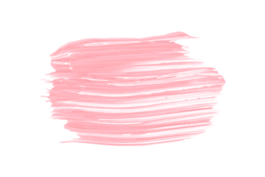 Shiny pink brush isolated on transparent background. pink watercolor png