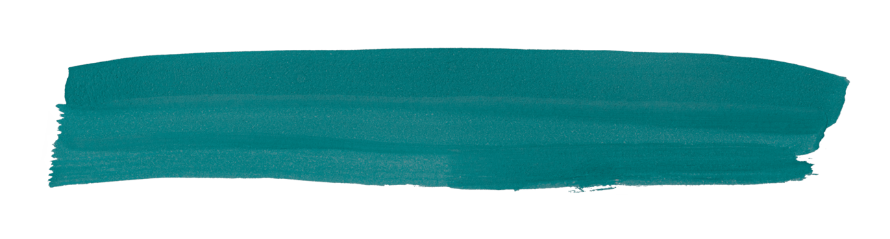 Green brush, green-blue, isolated on transparent background. green watercolor, png