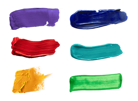 multicolored brushes isolated on transparent background multicolored watercolor ,png png