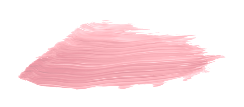 Shiny pink brush isolated on transparent background. pink watercolor png
