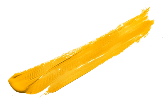 yellow brush isolated on transparent background yellow watercolor,png png