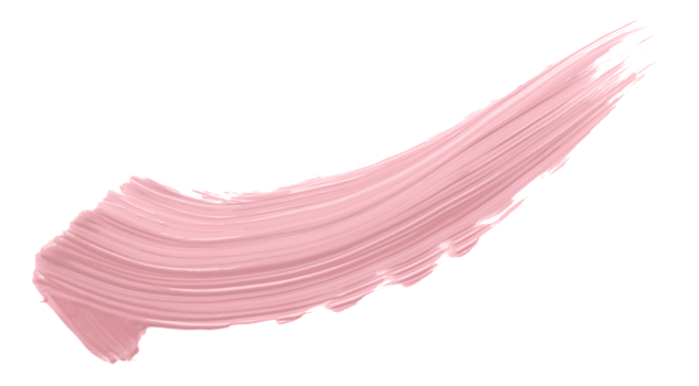 Shiny pink brush isolated on transparent background. pink watercolor png