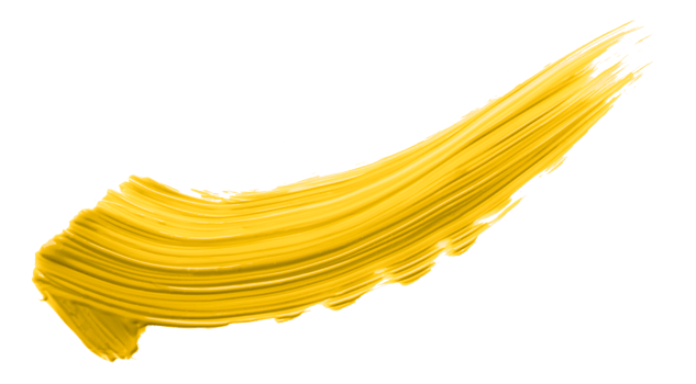 yellow brush isolated on transparent background yellow watercolor,png. png