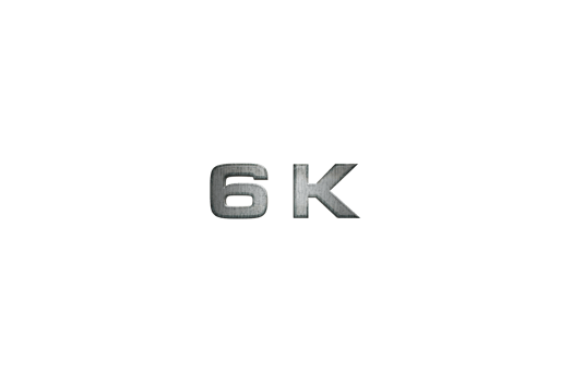 6 k subscribers celebration greeting Number with red embossed design png