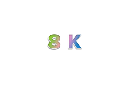 8 k subscribers celebration greeting Number with 3d extrude design png