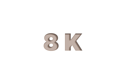 8 k subscribers celebration greeting Number with engrave design png