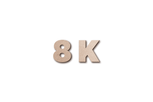 8 k subscribers celebration greeting Number with card board design png