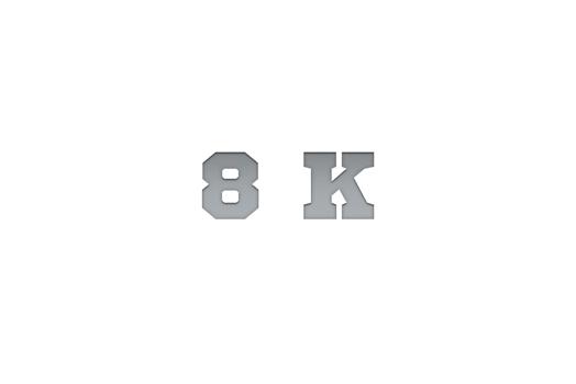 8 k subscribers celebration greeting Number with metal engriving design png