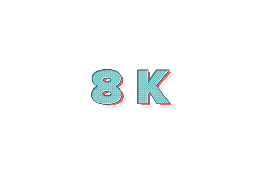8 k subscribers celebration greeting Number with unique design png