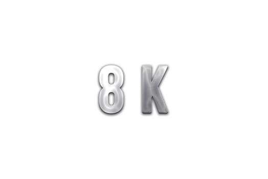 8 k subscribers celebration greeting Number with steel design png