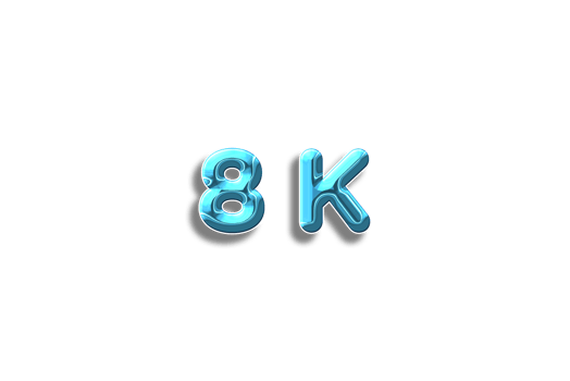 8 k subscribers celebration greeting Number with plastic design png