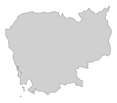 Cambodia map grey color png