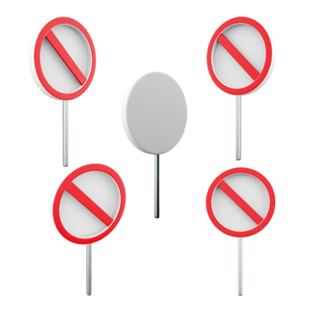 3d rendering No parking road sign different positionc icon set. 3d render road sign concept icon set. No parking. png