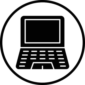 Laptop Vector Icon Design