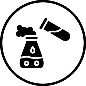 Chemical Reaction Vector Icon Design