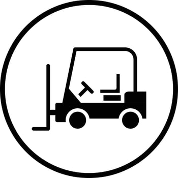 Forklift Vector Icon Design