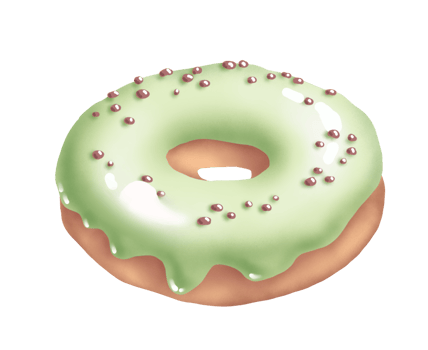 Donut. Sweets. Digital illustration png