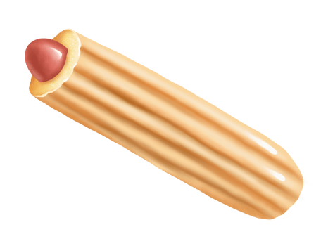 Hot dog. Digital illustration png