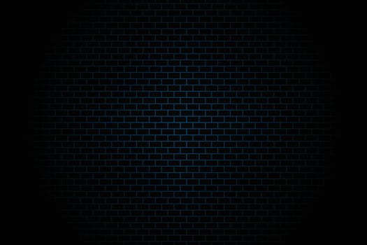 Blue brick texture background. Dark pattern. vector