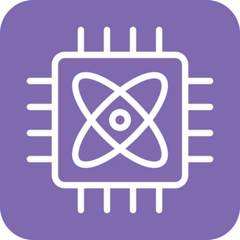 Quantum Computing Icon Vector Design