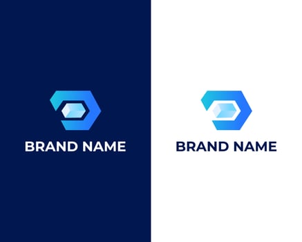 simple creative logo letter P and arrow modern logo design vector