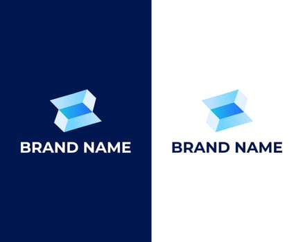 Modern Trendy 3d letter s logo design with premium vector template