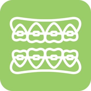 Tooth Braces Icon Vector Design
