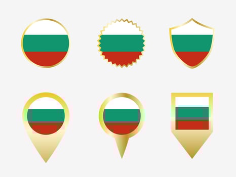 Vector flag set of Bulgaria.