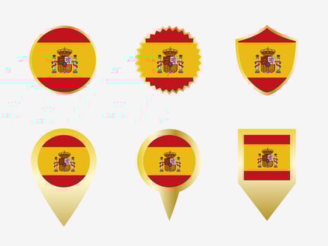 Vector flag set of Spain.