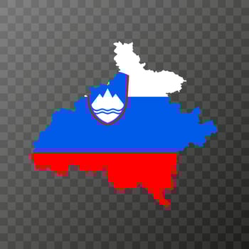Central Slovenia map, region of Slovenia. Vector illustration.
