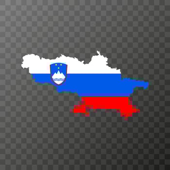 Savinja map, region of Slovenia. Vector illustration.