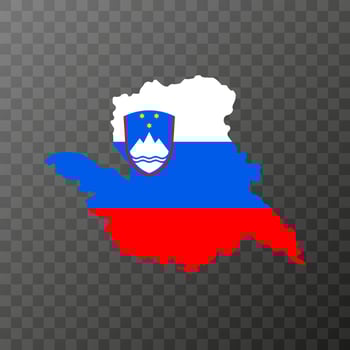 Mura map, region of Slovenia. Vector illustration.
