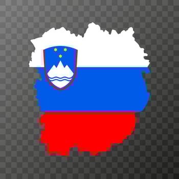 Littoral Inner Carniola map, region of Slovenia. Vector illustration.