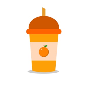 orange ice illustration in flat style. illustration for logos and brands vector