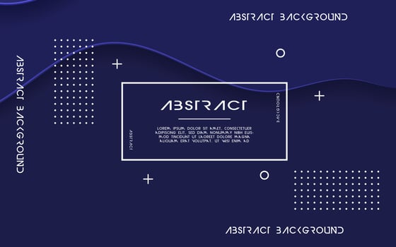 abstract blue color paper cut background banner design vector