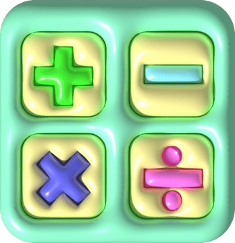 3D illustration Calculator symbol icon png